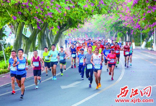 2019肇庆国际半程马拉松于12月1日鸣笛开跑。 西江日报记者 曹笑 摄