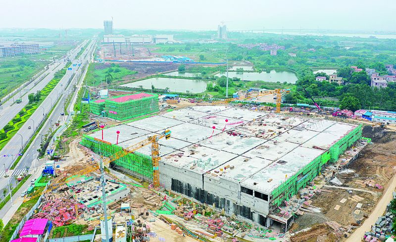 肇慶新區污水處理廠首期工程封頂