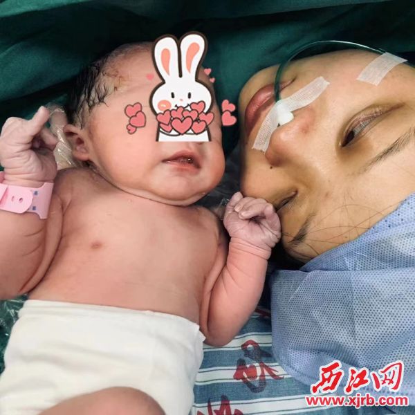 肇庆二院新春首个“兔宝宝”诞生。通讯员张伟聪供图