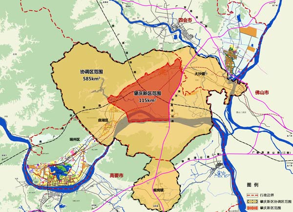 肇庆市城乡规划局组织编制了《肇庆新区总体规划(2012-2030年)》